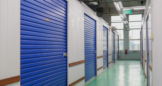 Wide, clean and well-lit corridor in U-Store@SG self-storage facility