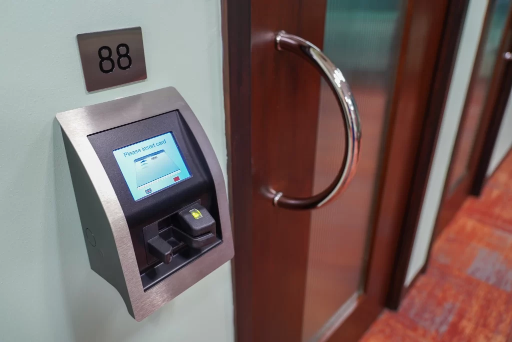 Close-up of card access to one private retrieval room in Smart Secure Storage@SG