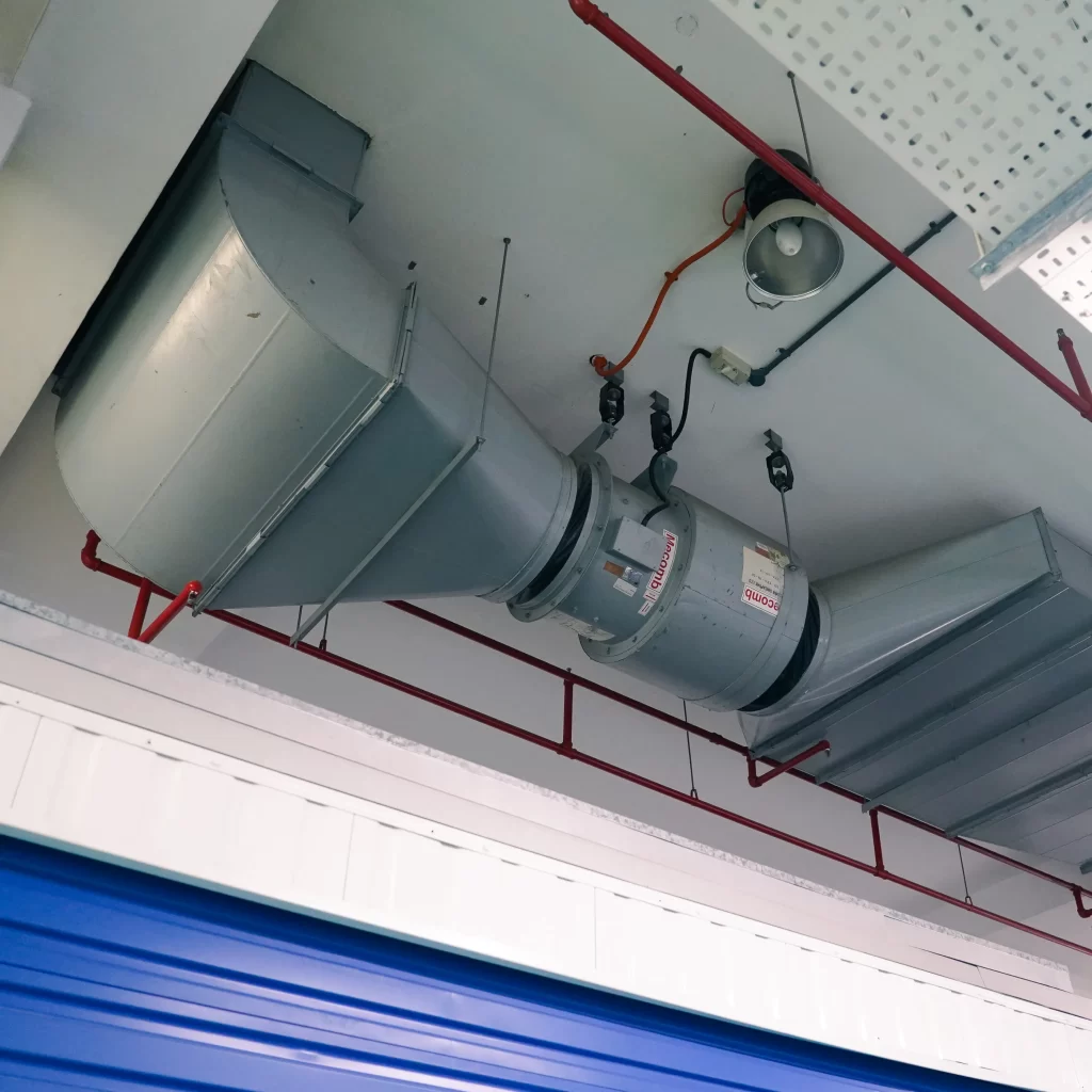 Mechanical ventilators located in U-Store@SG self-storage facility, installed to extract stale air from in the storage facility and replace it with fresh air pumped from outside
