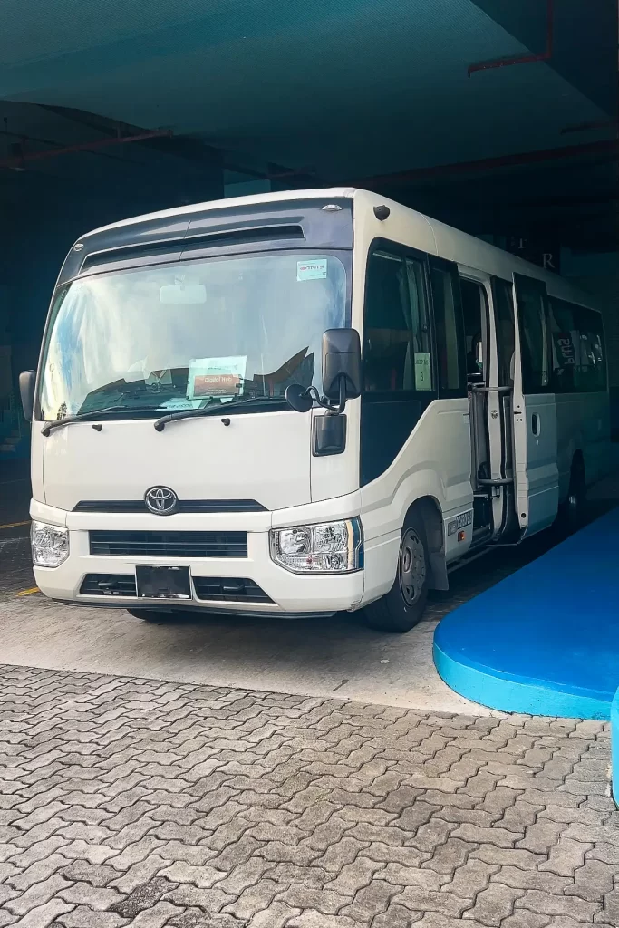 Shuttle service in a comfy mini-bus for tenants of MustardSeed@SG, from loading bay or main entrance to nearby MRT stations