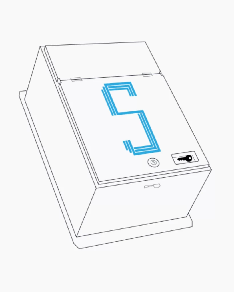 Diagram of individual Smart Secure Storage@SG safe deposit box